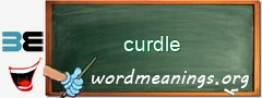 WordMeaning blackboard for curdle